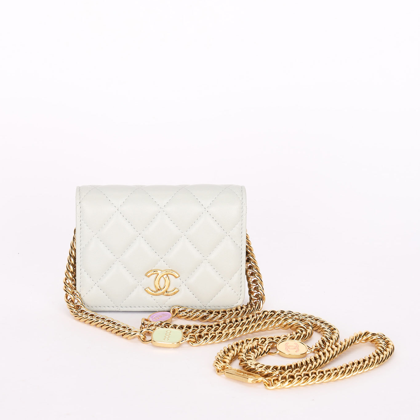 Chanel Bag Light Blue Lambskin AGHW
