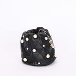 Chanel Mini About Pearls Bucket Bag Black Lambskin CGHW