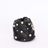 Chanel Mini About Pearls Bucket Bag Black Lambskin CGHW