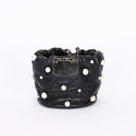 Chanel Mini About Pearls Bucket Bag Black Lambskin CGHW