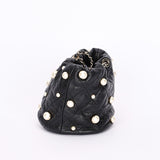Chanel Mini About Pearls Bucket Bag Black Lambskin CGHW