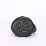 Chanel Mini About Pearls Bucket Bag Black Lambskin CGHW