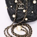Chanel Mini About Pearls Bucket Bag Black Lambskin CGHW
