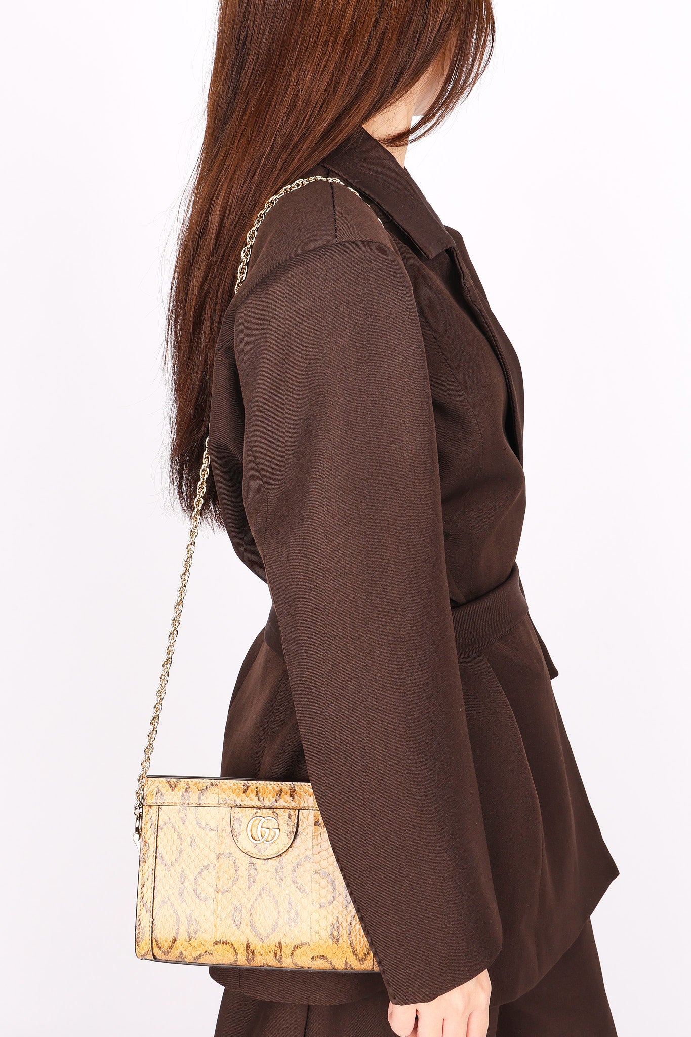 Gucci Snakeskin Clutch on Chain