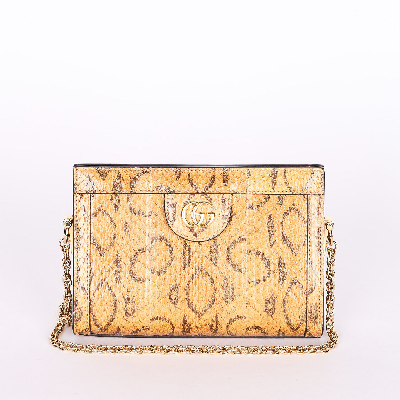 Gucci Snakeskin Clutch on Chain