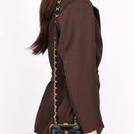 Chanel Bow Frame Clutch with Chain Black Lambskin AGHW