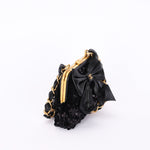 Chanel Bow Frame Clutch with Chain Black Lambskin AGHW