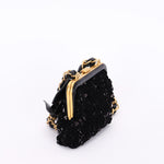 Chanel Bow Frame Clutch with Chain Black Lambskin AGHW