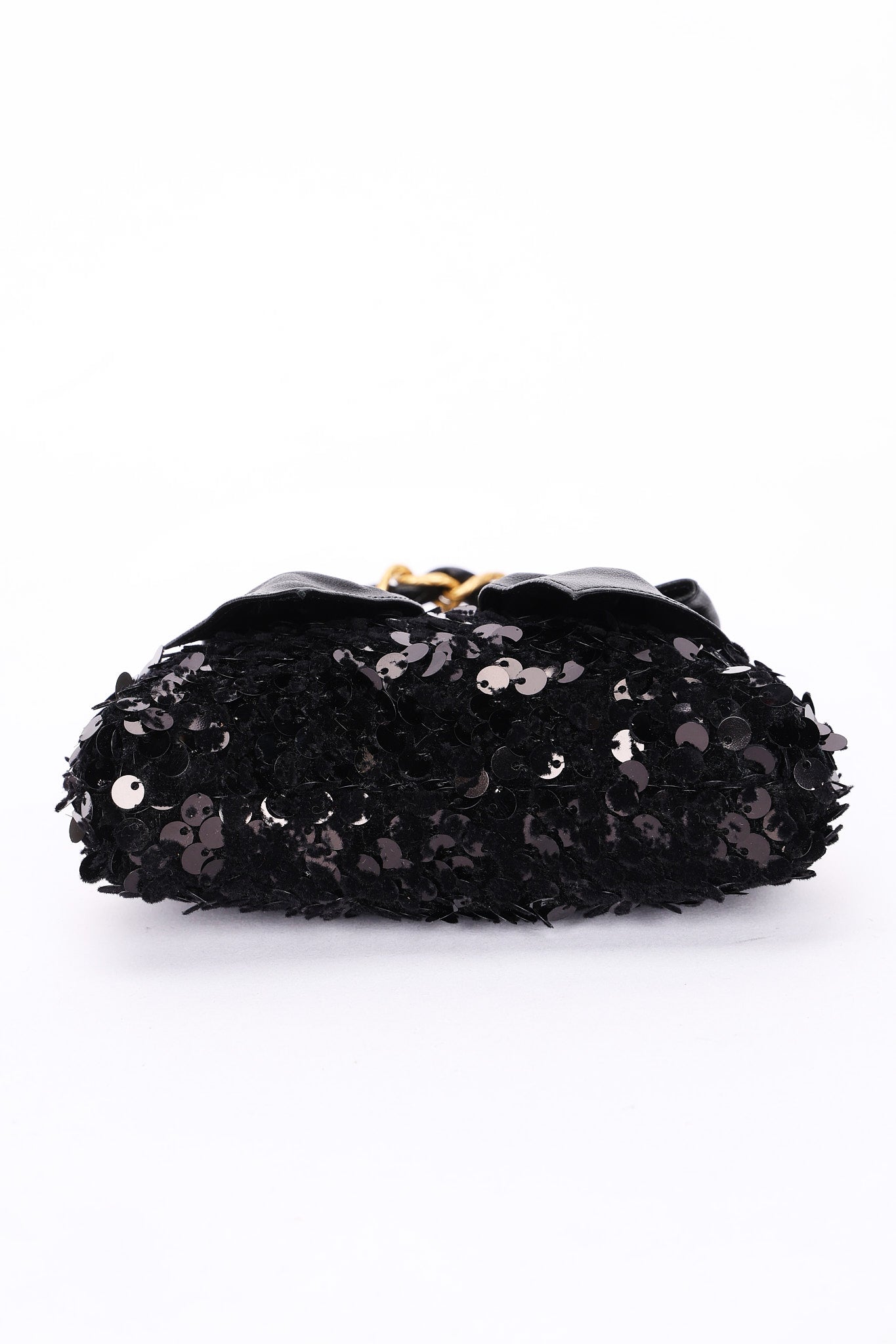 Chanel Bow Frame Clutch with Chain Black Lambskin AGHW