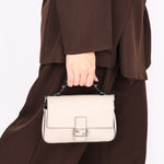 Fendi Crocodile Monster Studded Micro Double Baguette Bag