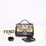 Fendi Crocodile Monster Studded Micro Double Baguette Bag