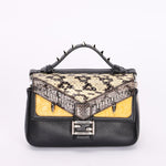 Fendi Crocodile Monster Studded Micro Double Baguette Bag