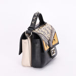 Fendi Crocodile Monster Studded Micro Double Baguette Bag
