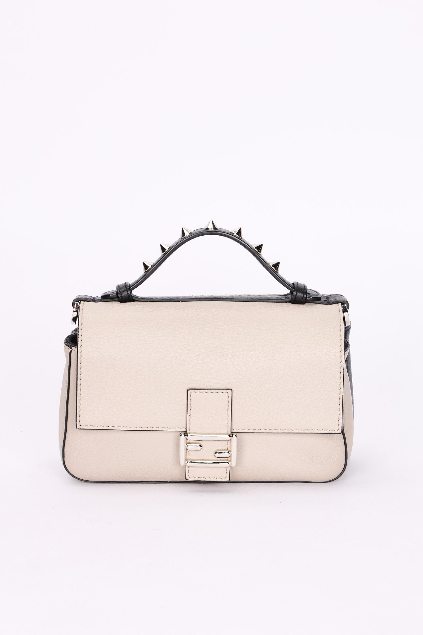 Fendi Crocodile Monster Studded Micro Double Baguette Bag