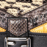 Fendi Crocodile Monster Studded Micro Double Baguette Bag