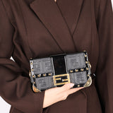 Fendi Zucca Embossed Trunk Baguette Bag