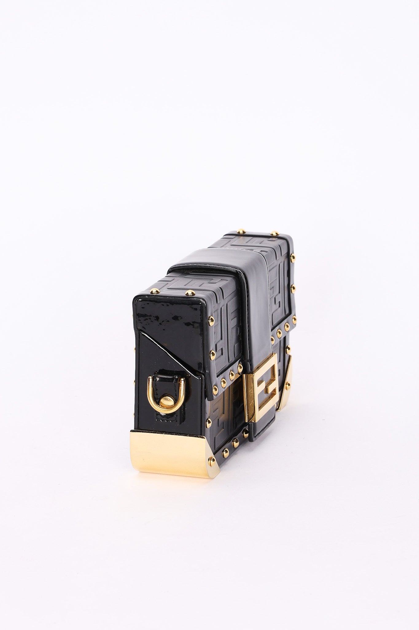 Fendi Zucca Embossed Trunk Baguette Bag