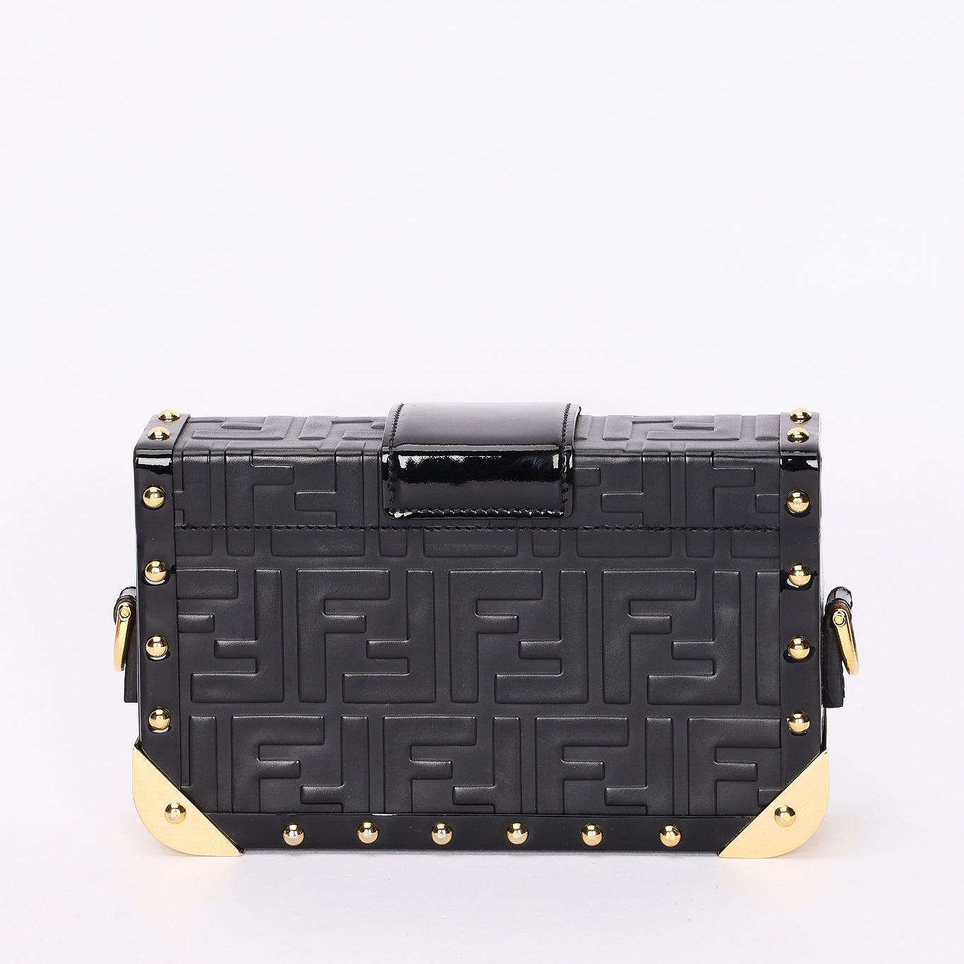 Fendi Zucca Embossed Trunk Baguette Bag