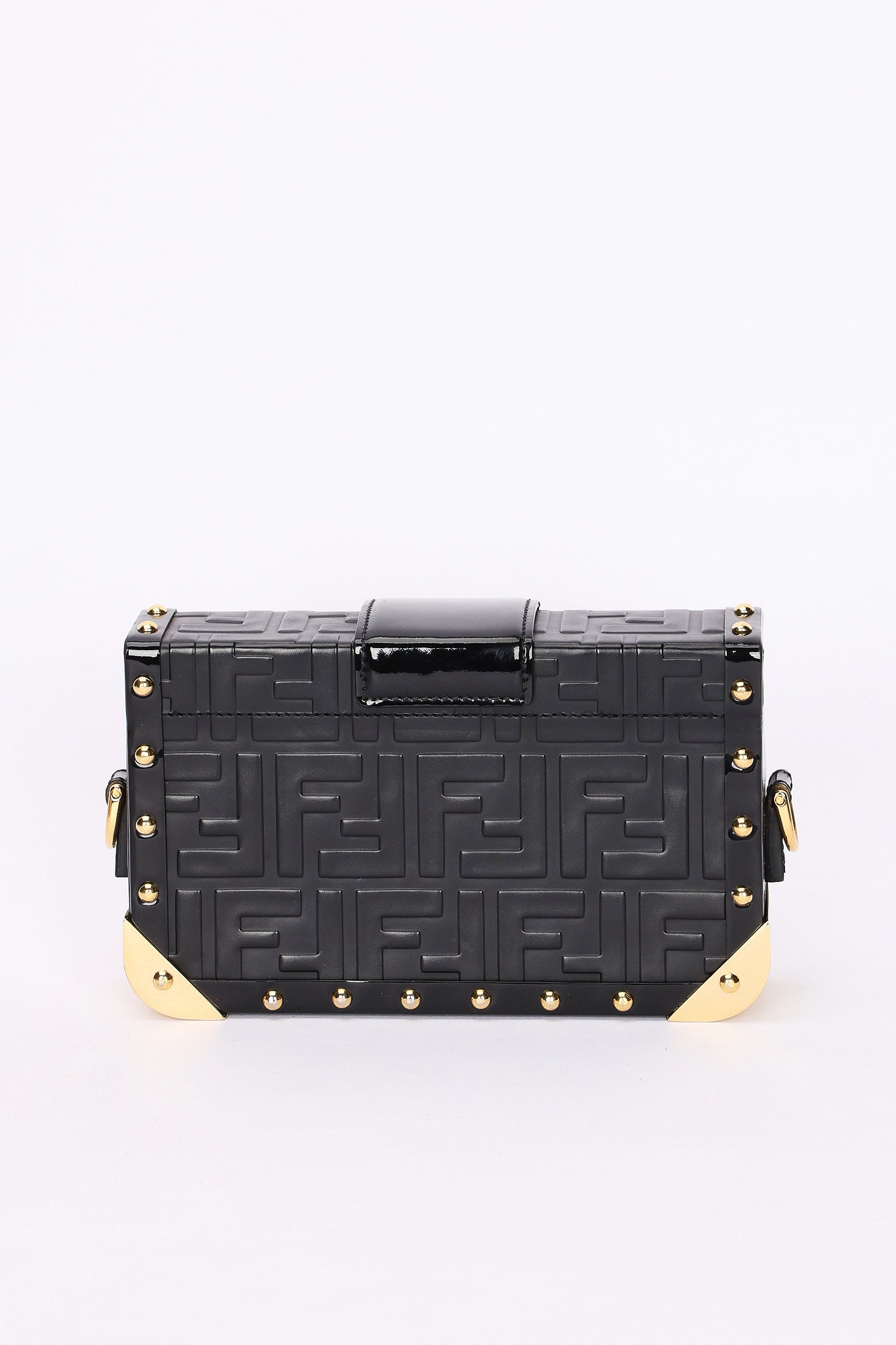 Fendi Zucca Embossed Trunk Baguette Bag