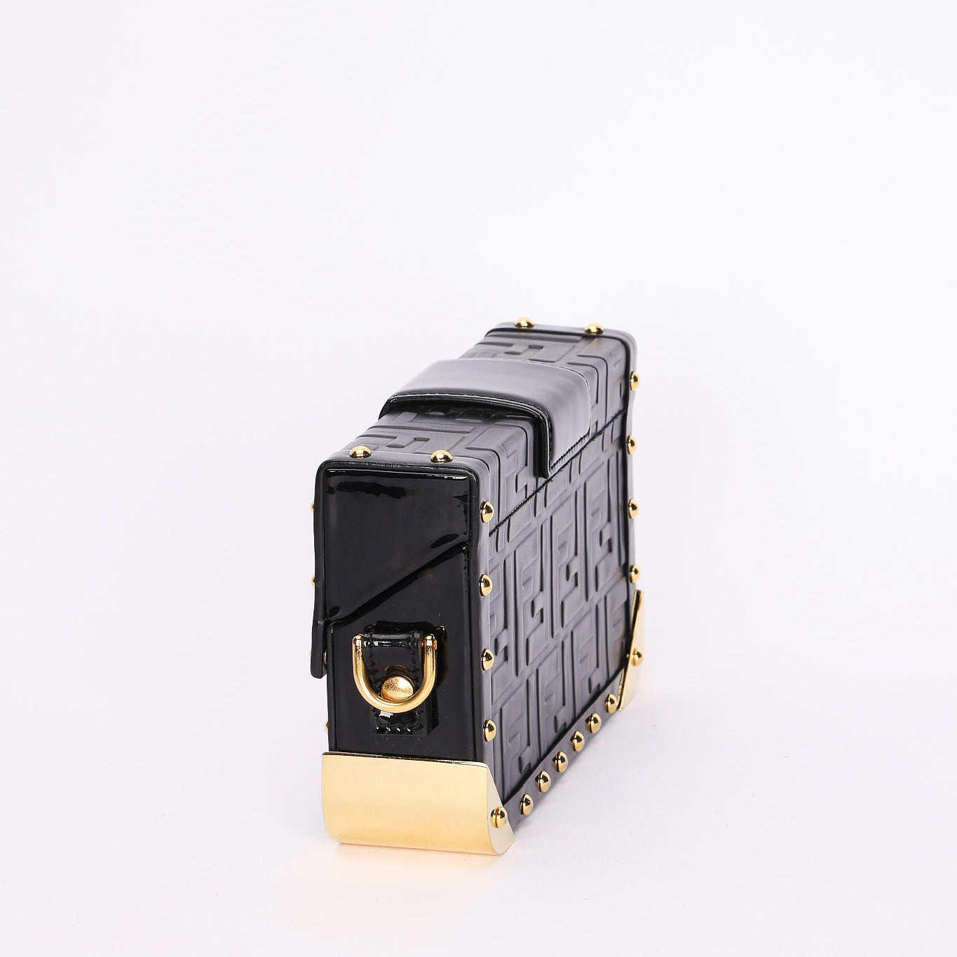 Fendi Zucca Embossed Trunk Baguette Bag