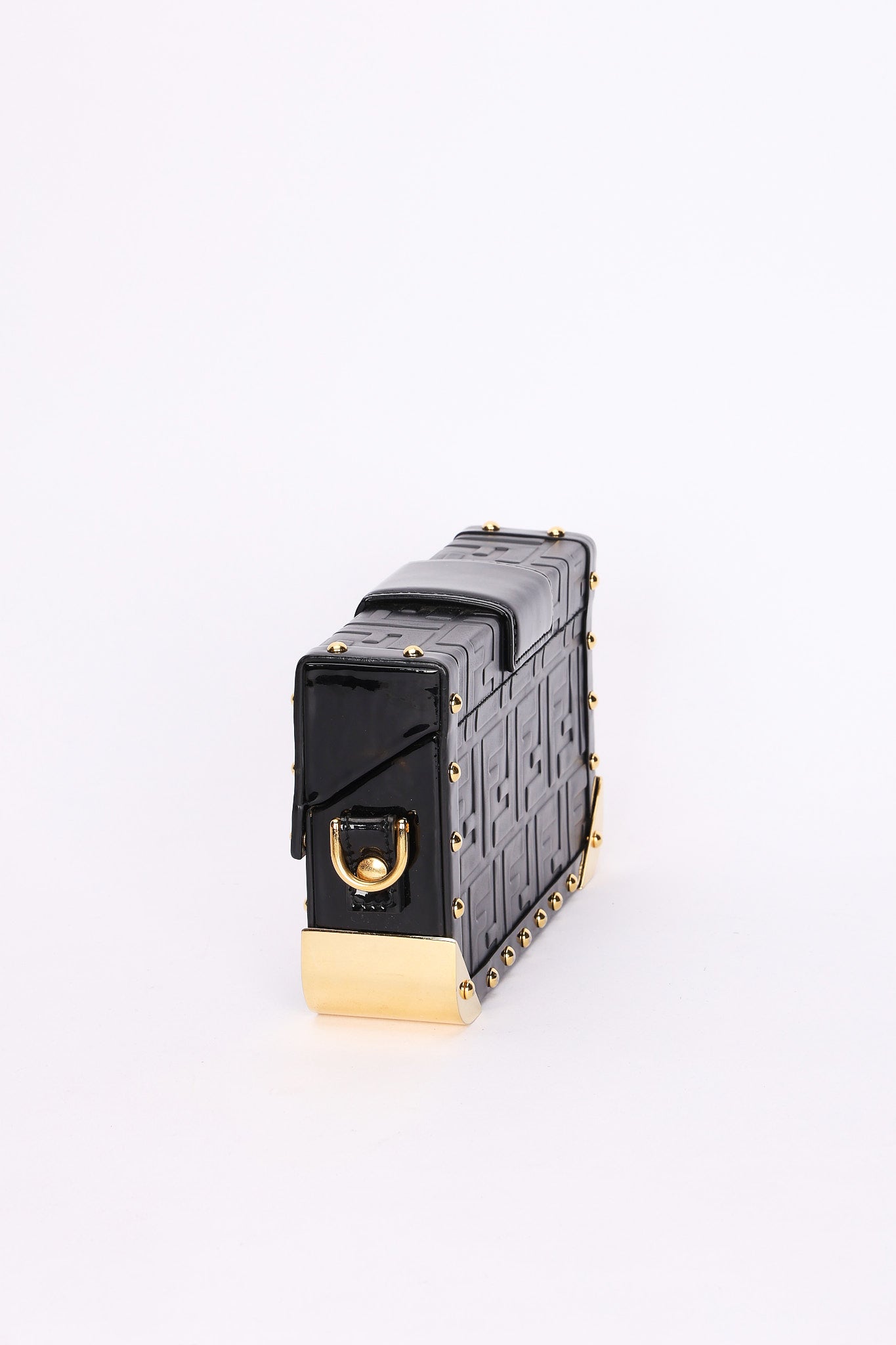Fendi Zucca Embossed Trunk Baguette Bag