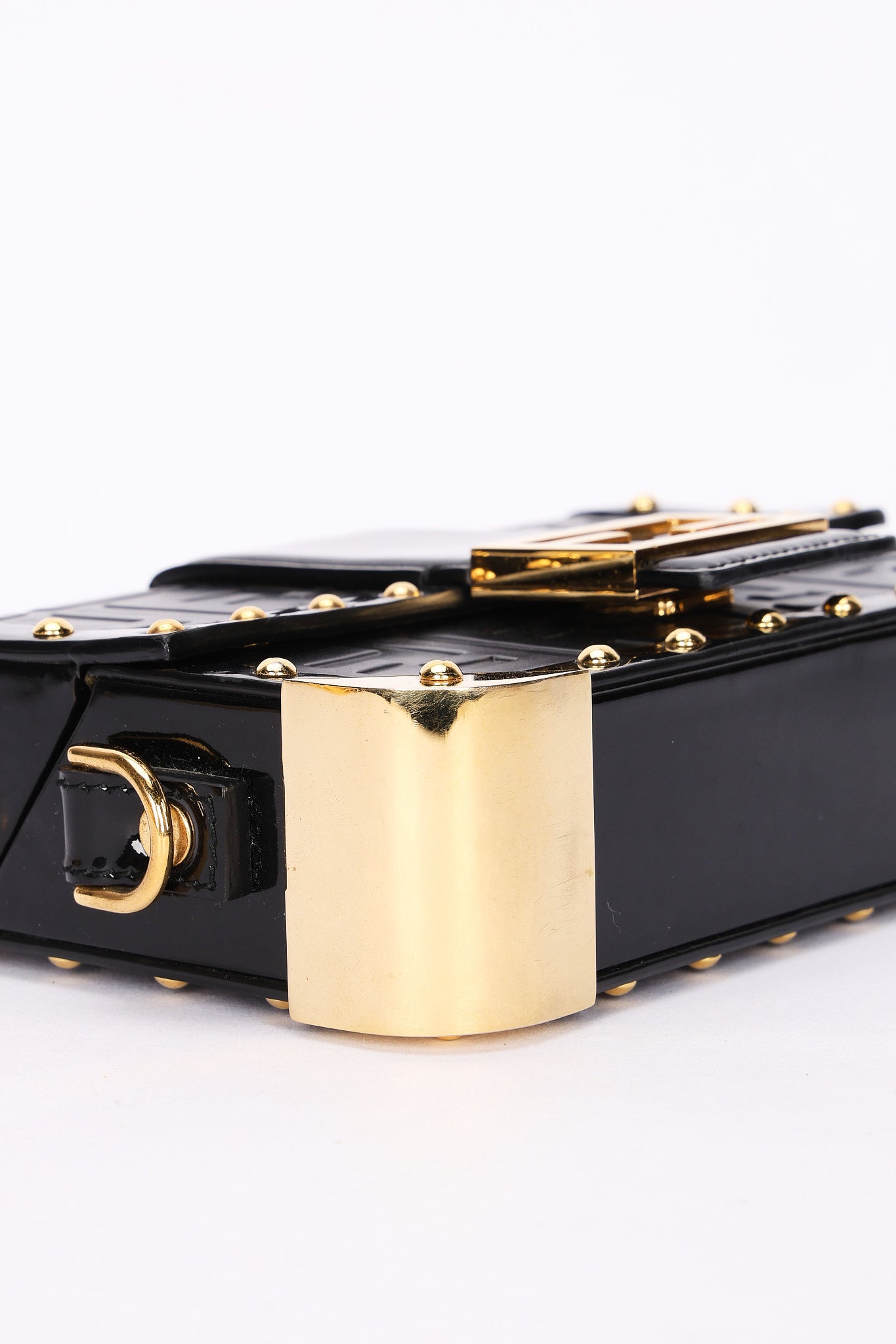 Fendi Zucca Embossed Trunk Baguette Bag