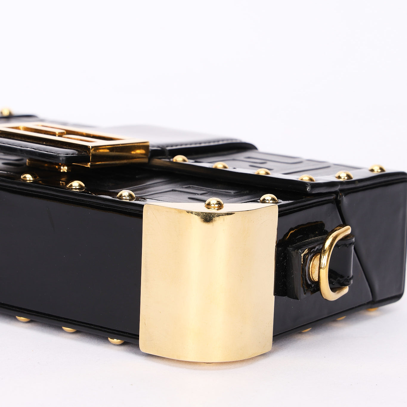 Fendi Zucca Embossed Trunk Baguette Bag