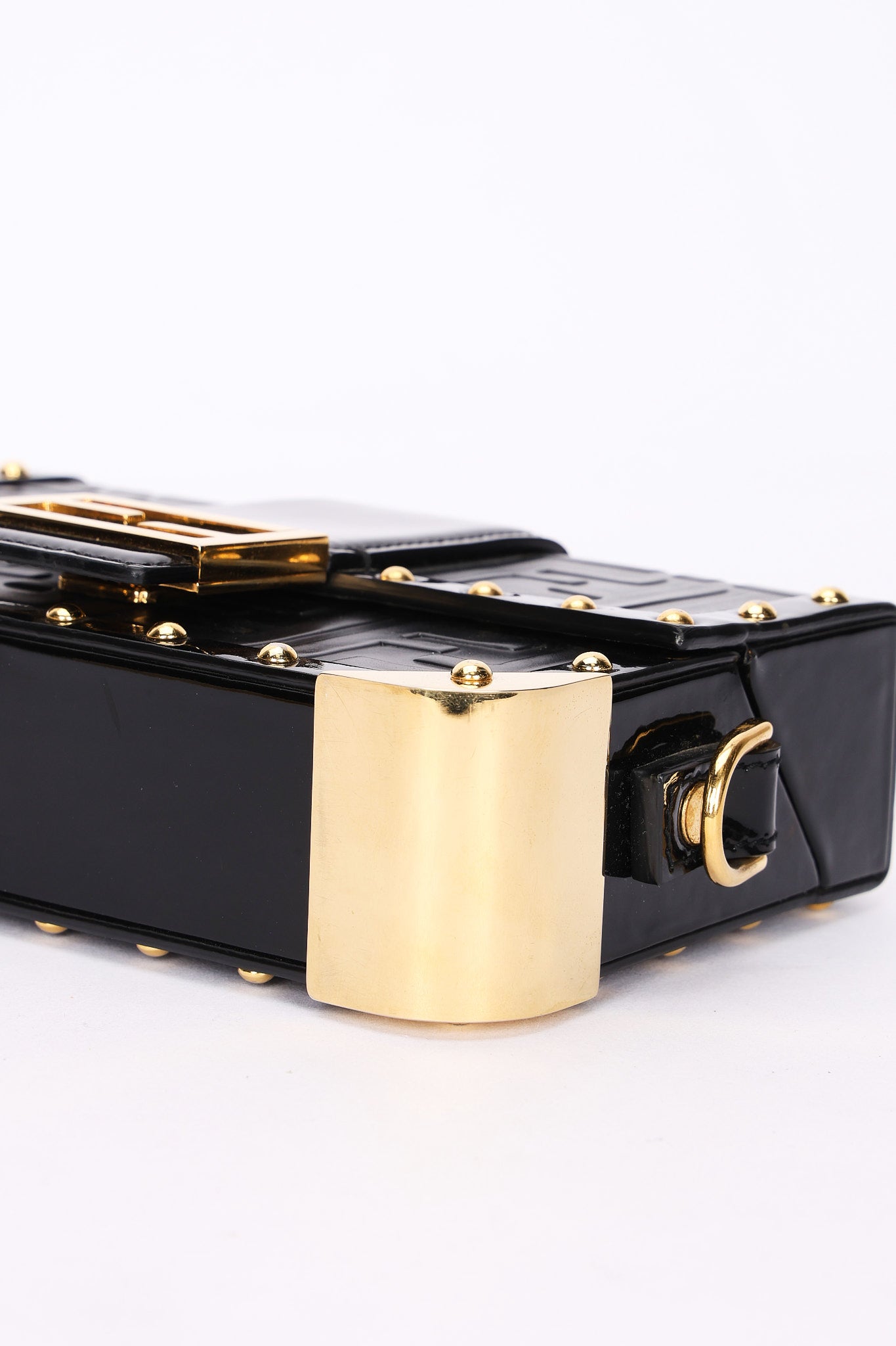 Fendi Zucca Embossed Trunk Baguette Bag