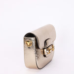 Gucci Snakeskin Horsebit 1955 Shoulder Bag Metallic