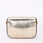 Gucci Snakeskin Horsebit 1955 Shoulder Bag Metallic