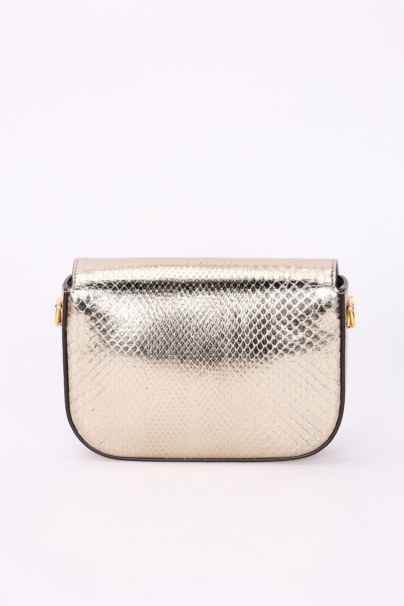 Gucci Snakeskin Horsebit 1955 Shoulder Bag Metallic