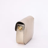 Gucci Snakeskin Horsebit 1955 Shoulder Bag Metallic