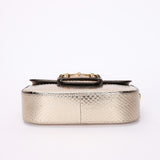Gucci Snakeskin Horsebit 1955 Shoulder Bag Metallic
