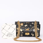 Chanel 2.55 Reissue 255 Lucky Charms Double Flap Black Calfskin AGHW