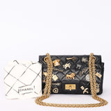 Chanel 2.55 Reissue 255 Lucky Charms Double Flap Black Calfskin AGHW
