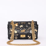 Chanel 2.55 Reissue 255 Lucky Charms Double Flap Black Calfskin AGHW