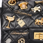 Chanel 2.55 Reissue 255 Lucky Charms Double Flap Black Calfskin AGHW