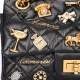 Chanel 2.55 Reissue 255 Lucky Charms Double Flap Black Calfskin AGHW