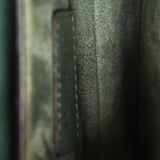 Dior Mini Saddle Green Ostrich