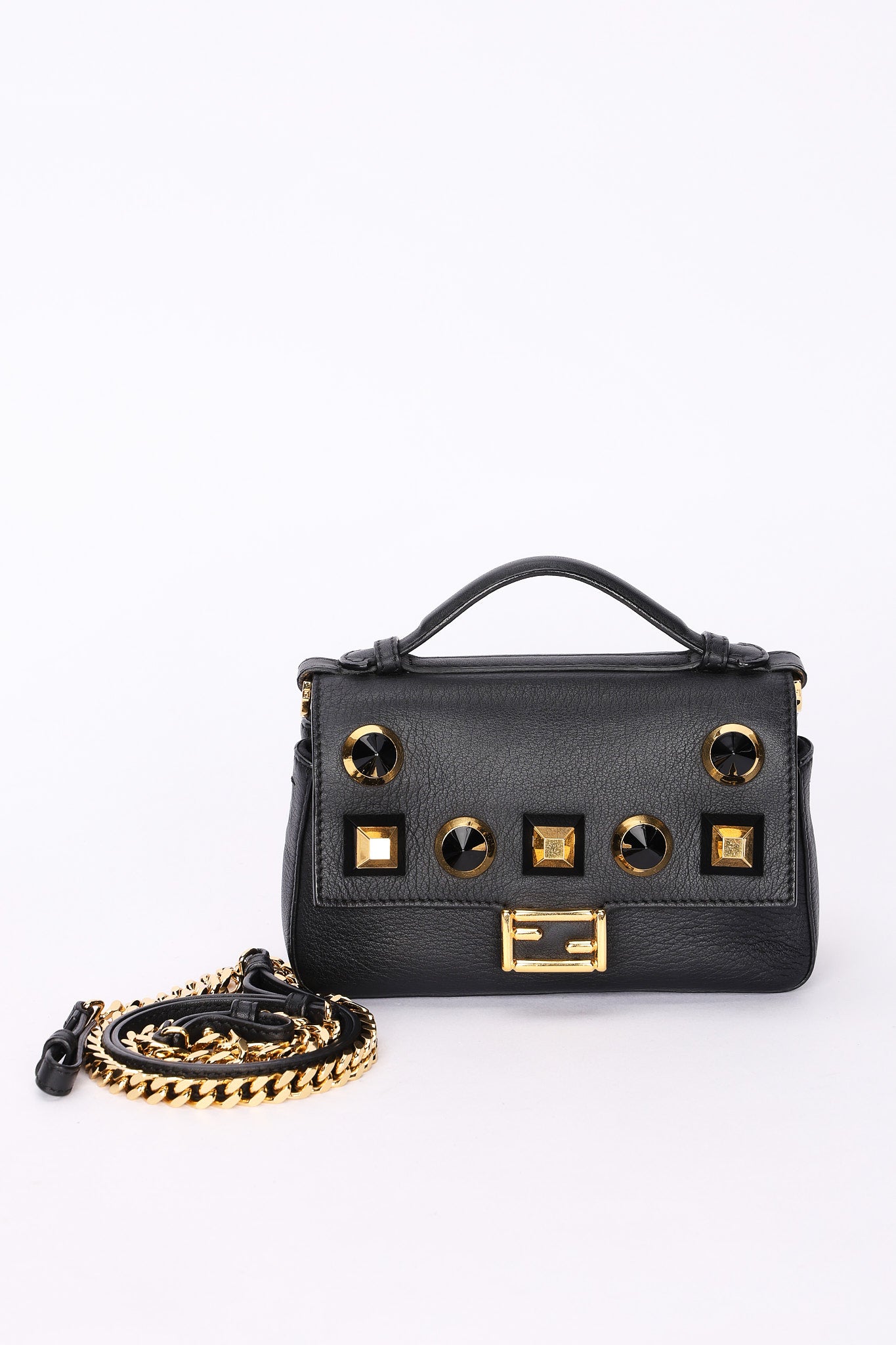 Fendi Studded Double Sided Micro Baguette