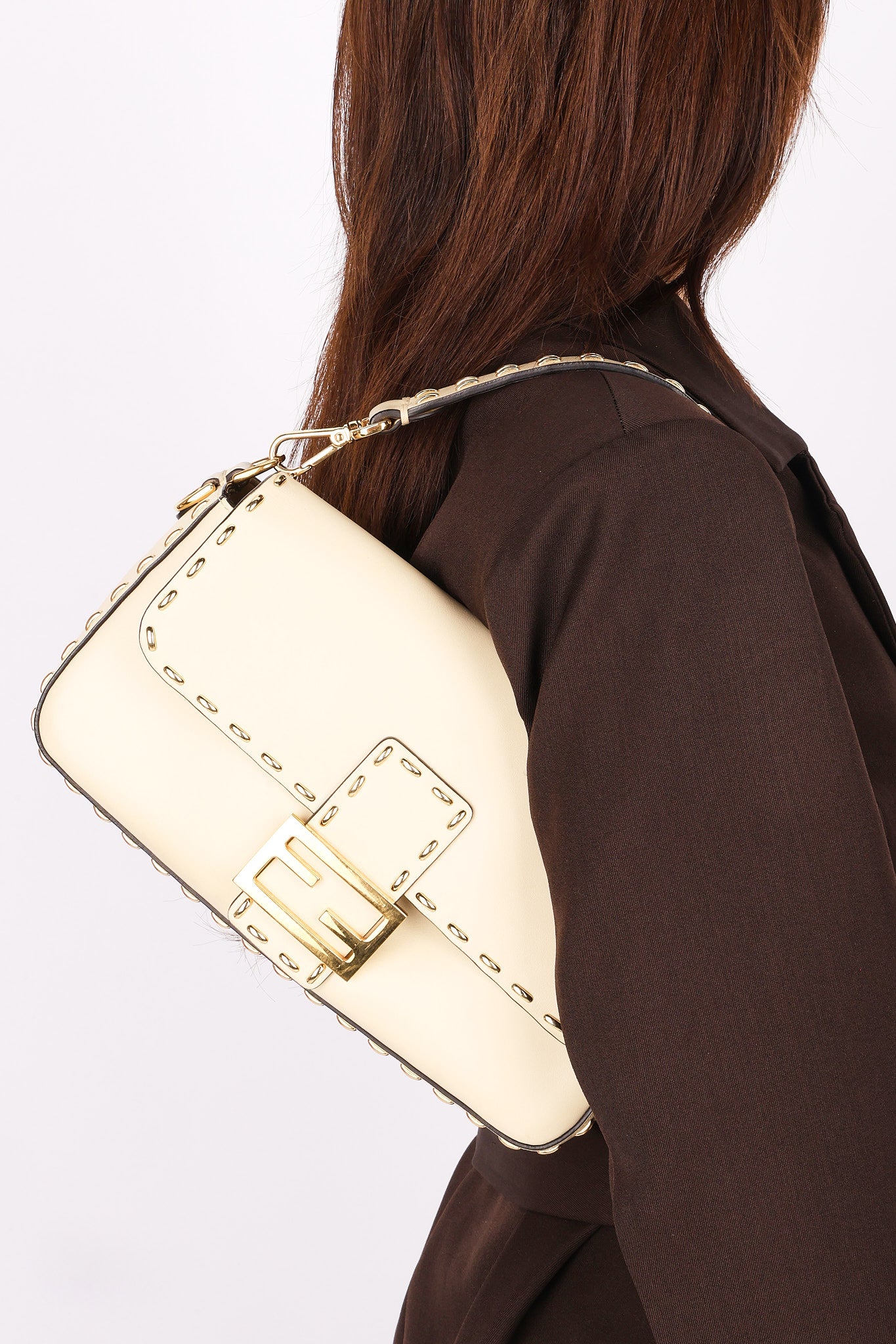 Fendi Studded Baguette Bag