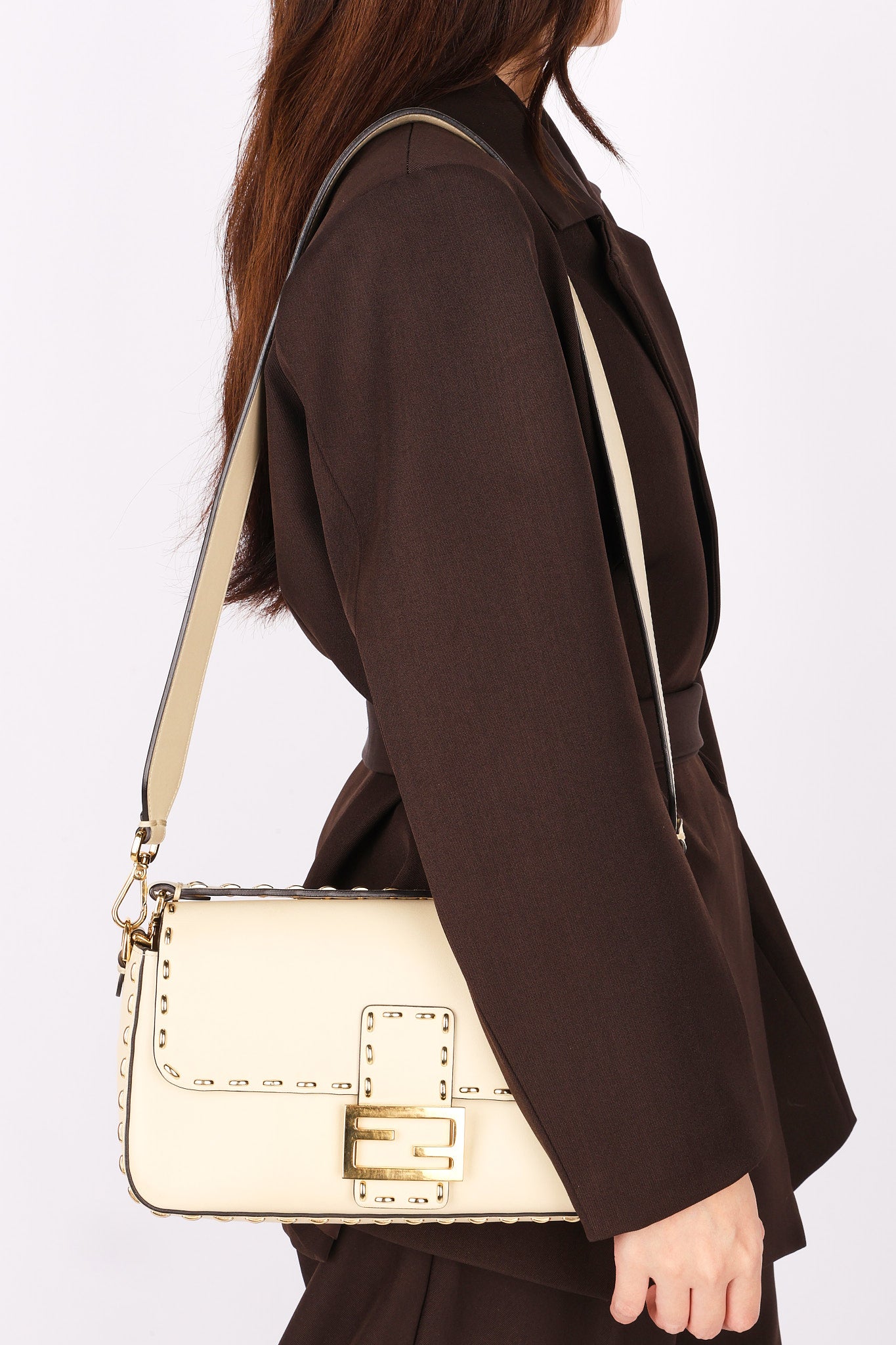 Fendi Studded Baguette Bag