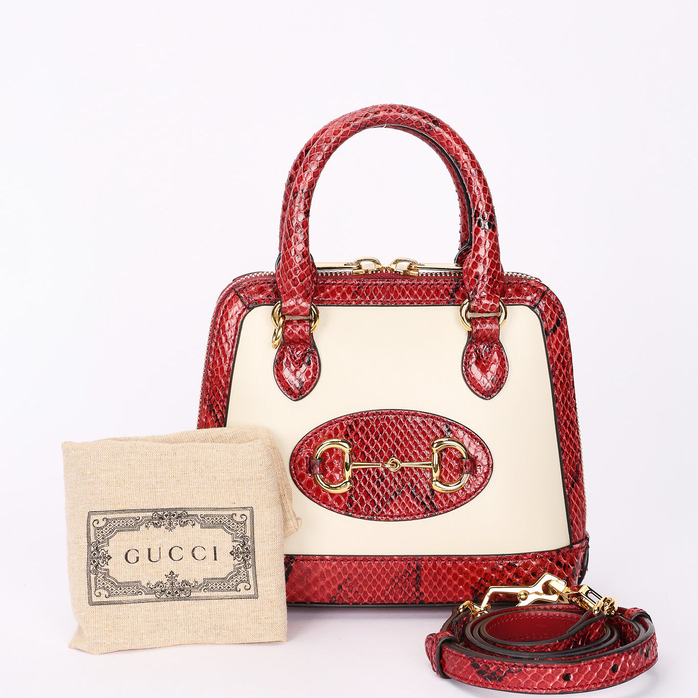 Limited Edition Gucci Snakeskin Horsebit Bag
