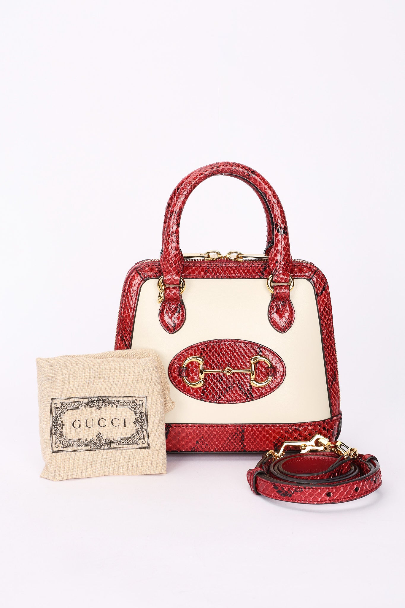 Limited Edition Gucci Snakeskin Horsebit Bag
