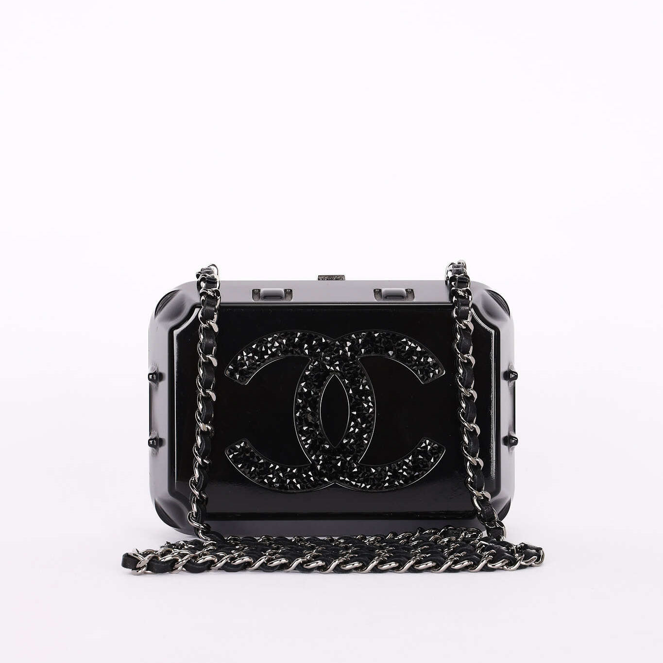 Ultra-Rare Chanel Runway 2014 Plexiglass Egg Carton Jewelry Box on Chain