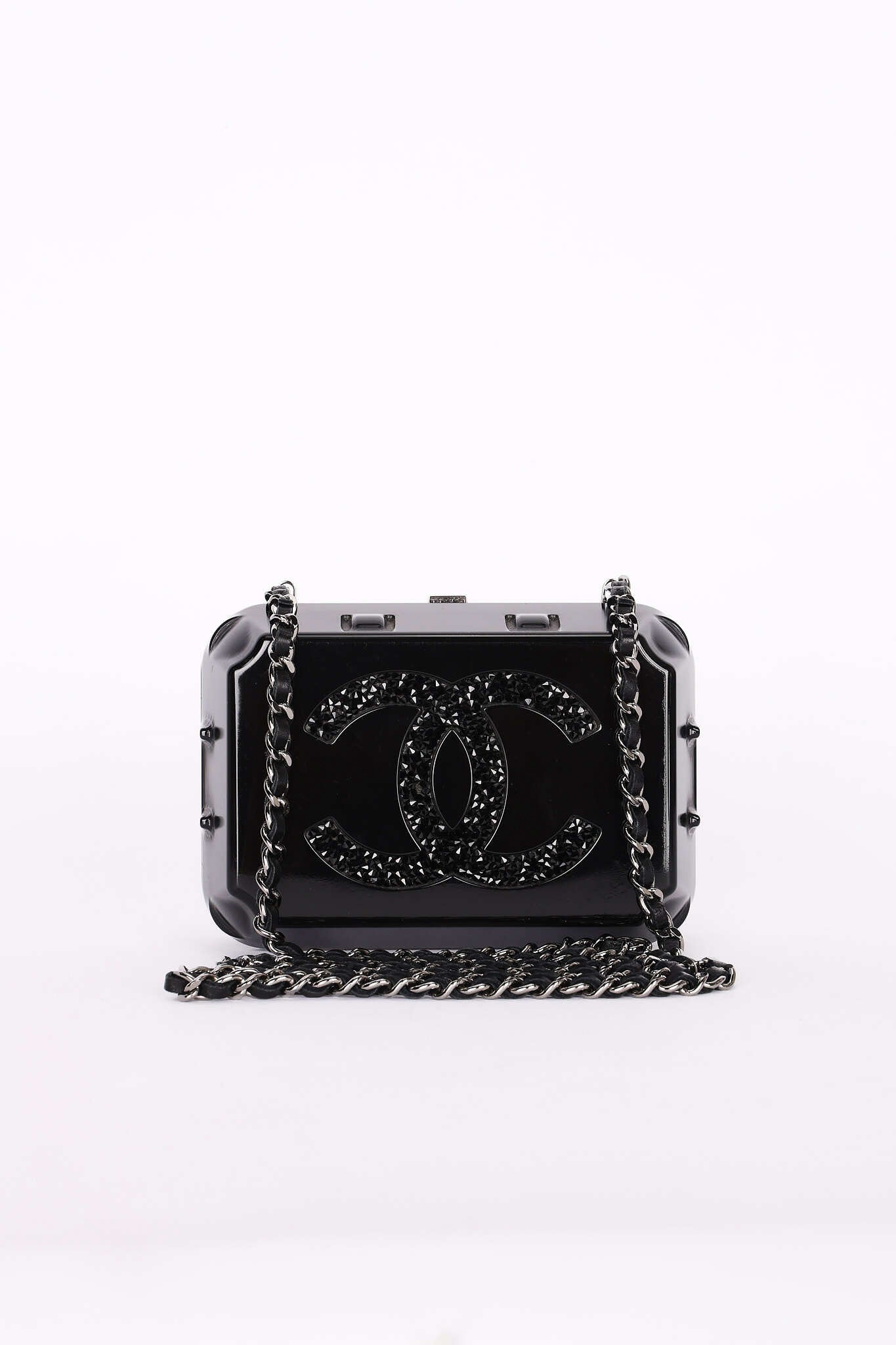 Ultra-Rare Chanel Runway 2014 Plexiglass Egg Carton Jewelry Box on Chain