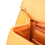 Chanel Kelly Top Handle Bag Orange Caviar 24K GP