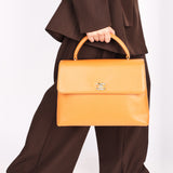 Chanel Kelly Top Handle Bag Orange Caviar 24K GP