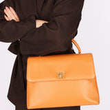 Chanel Kelly Top Handle Bag Orange Caviar 24K GP