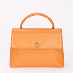 Chanel Kelly Top Handle Bag Orange Caviar 24K GP